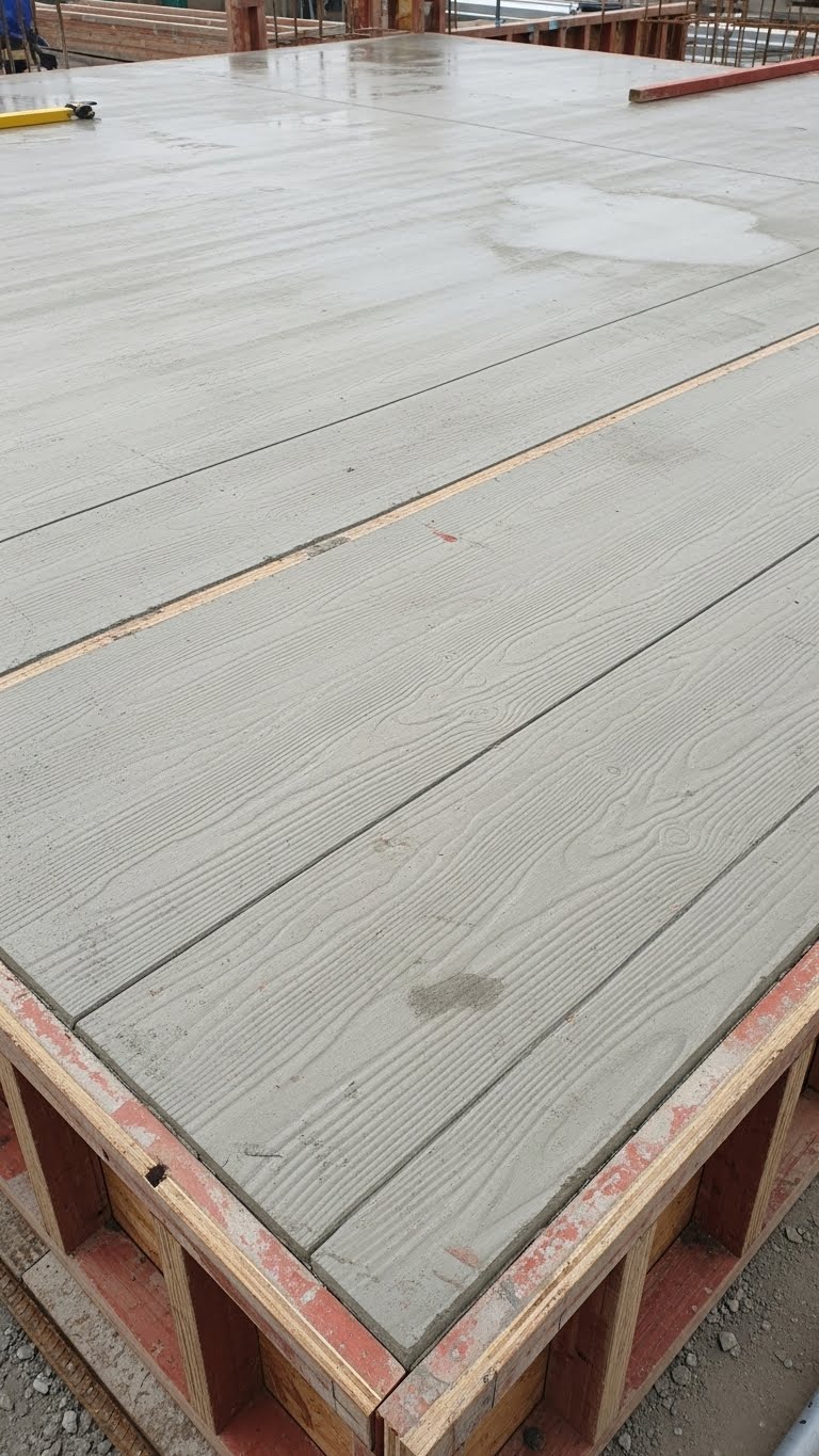 Concrete casting with marine plywood